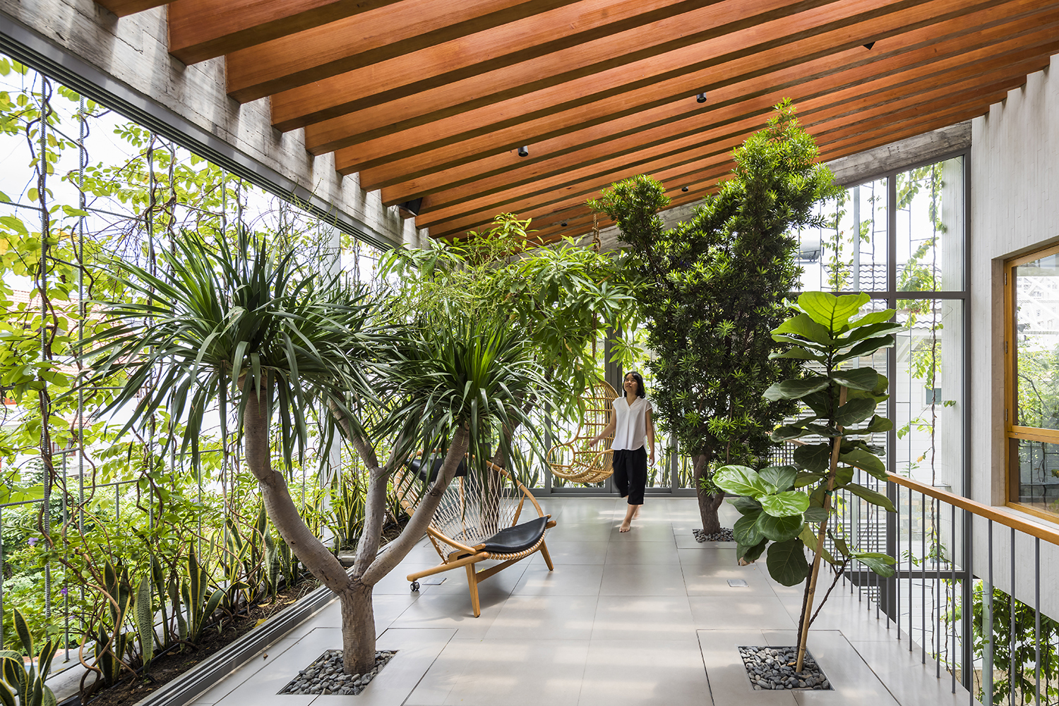 Indoor biophilic design and green wall installations